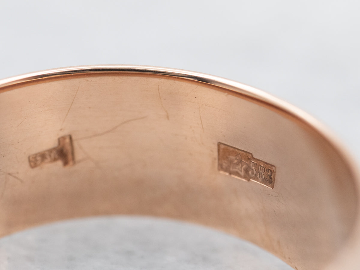 Banda de oro rosa antiguo