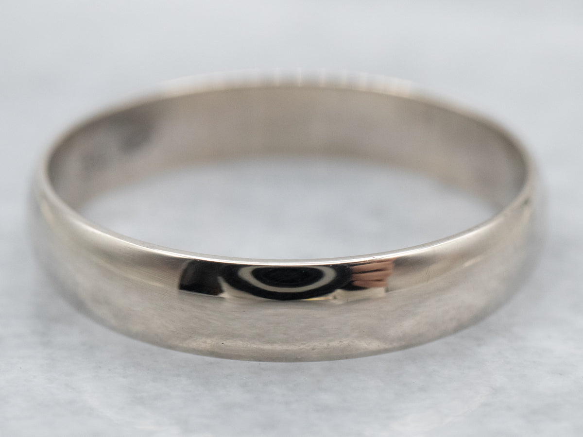 Men's 14K White Gold Classic Band Ring