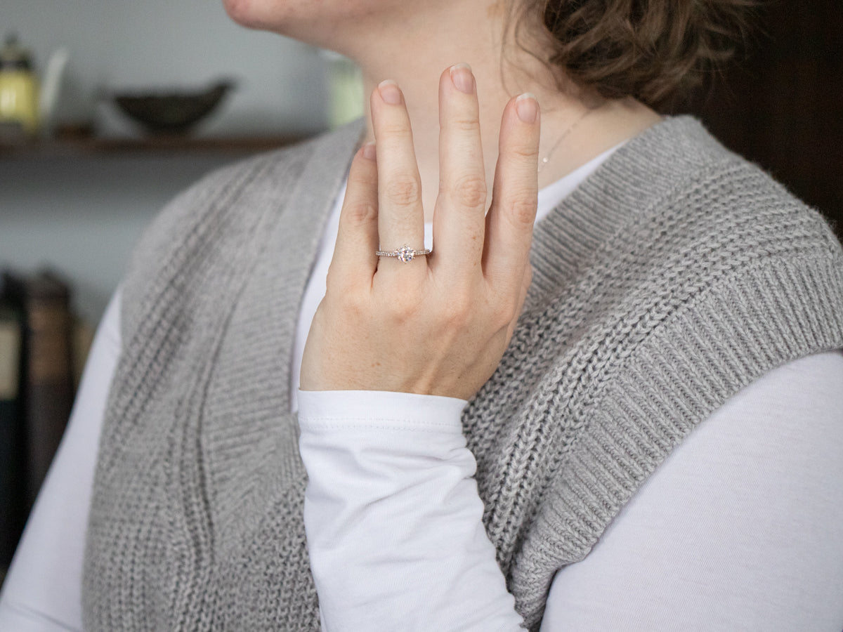 Modern Round Brilliant Diamond Engagement Ring