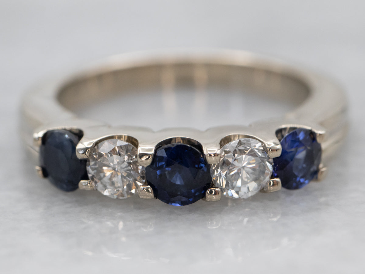 Sapphire and Diamond Anniversary Band