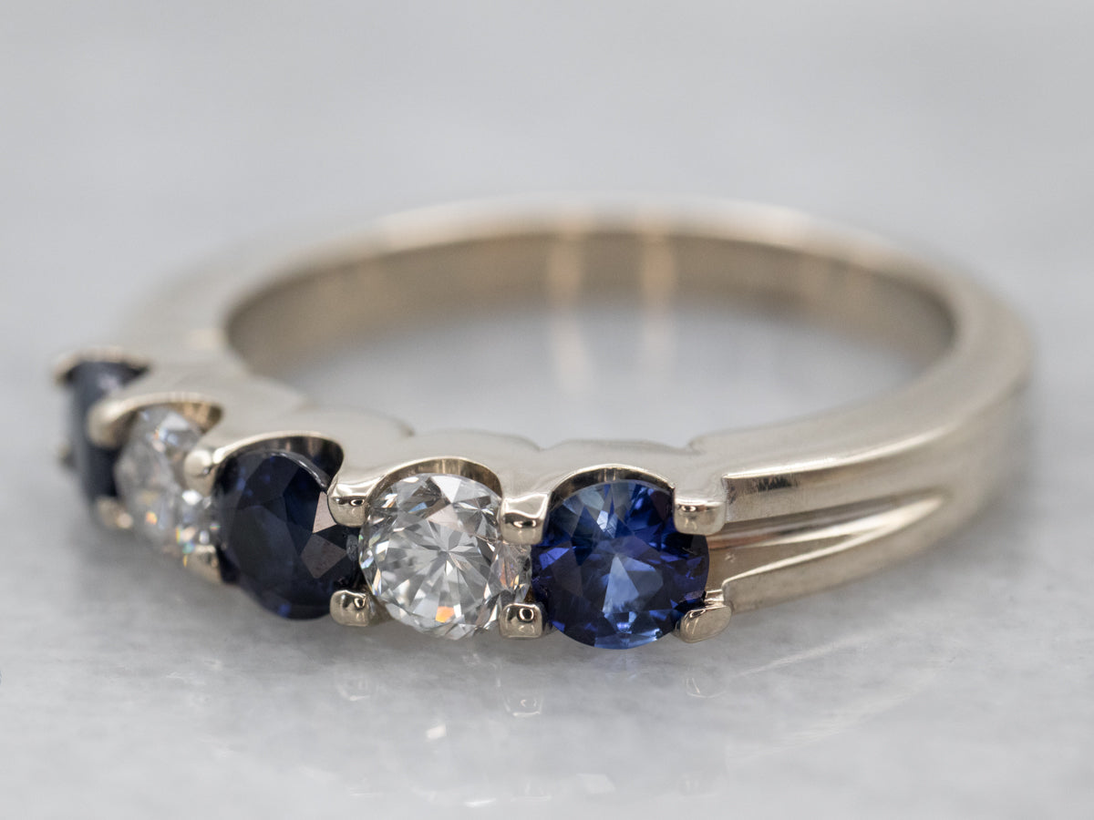 Sapphire and Diamond Anniversary Band