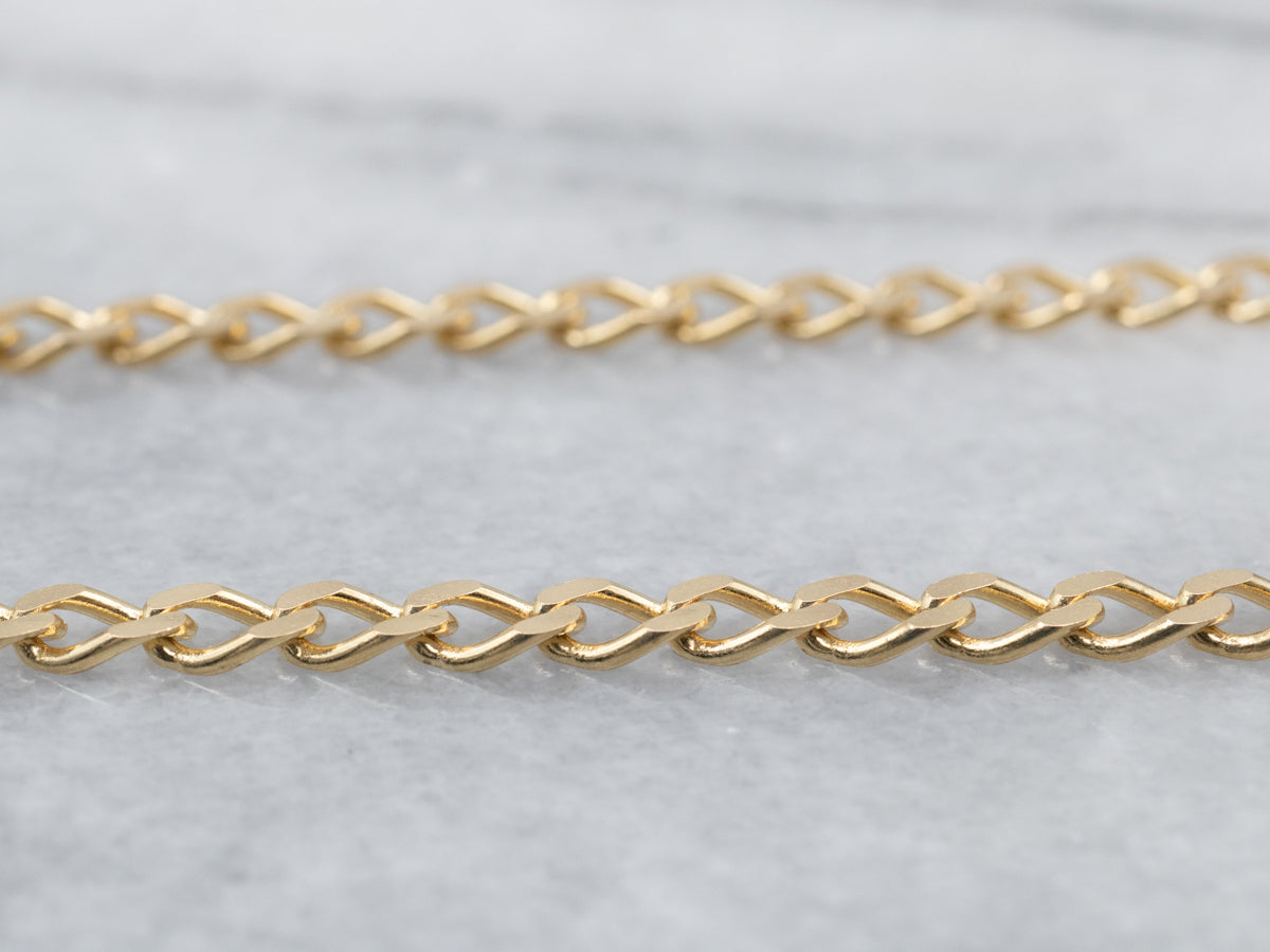 18K Yellow Gold Curb Chain