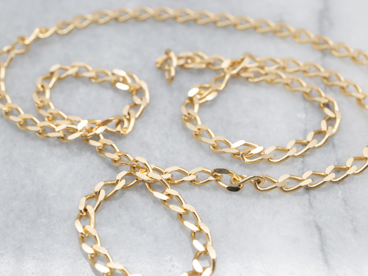 18K Yellow Gold Curb Chain