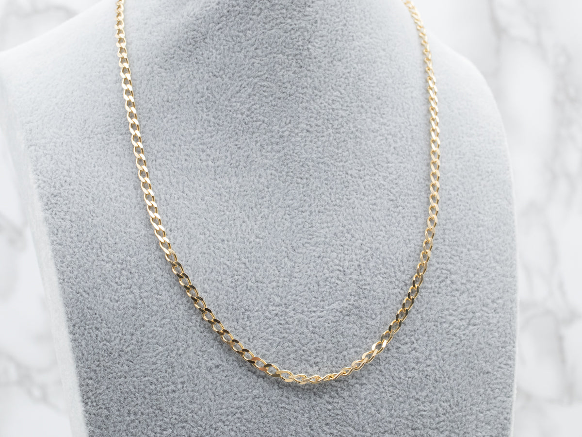 18K Yellow Gold Curb Chain