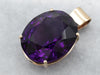 Oversized Amethyst Pendant in Yellow Gold