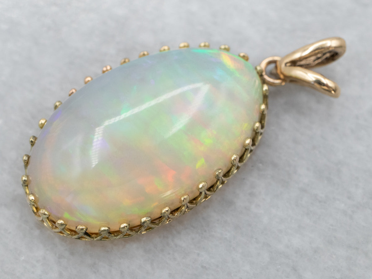 Opal Pendant in Yellow Gold