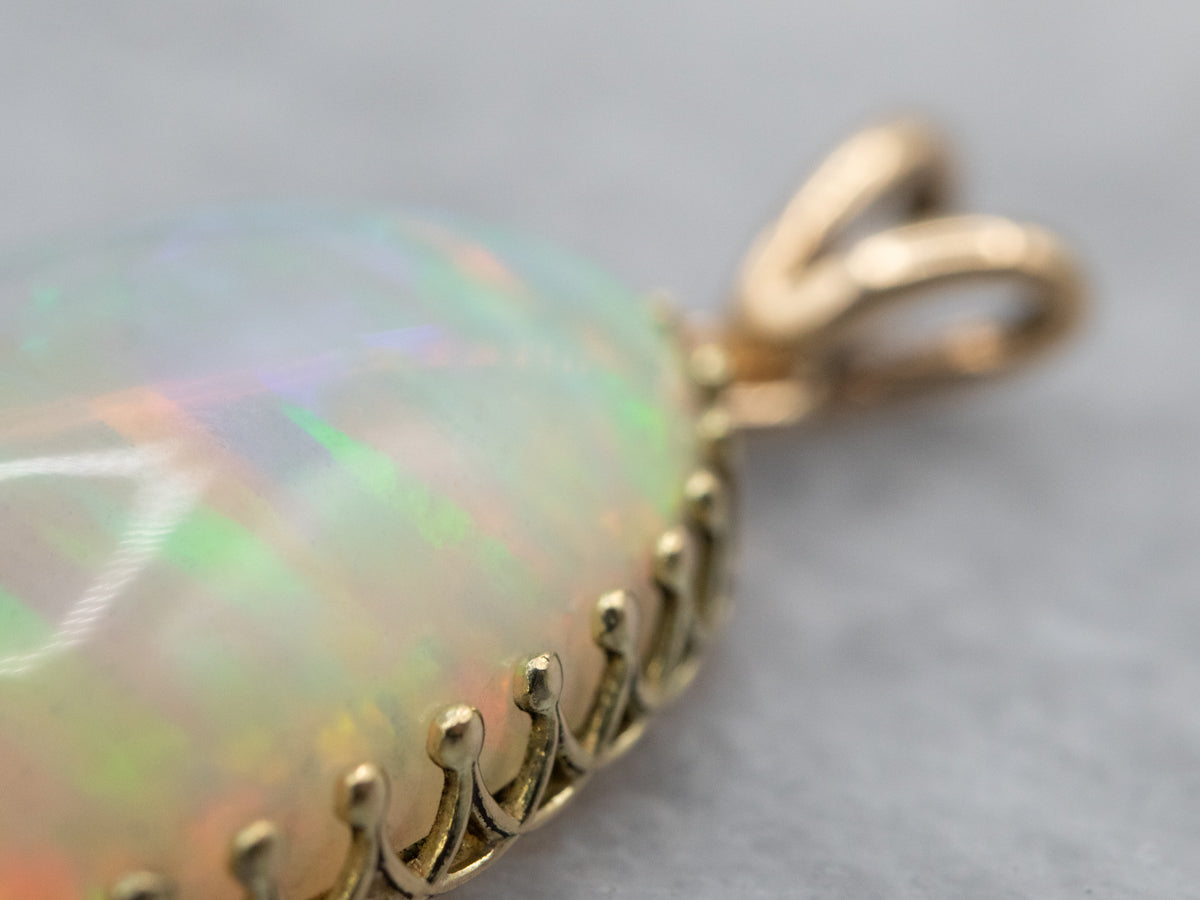 Opal Pendant in Yellow Gold