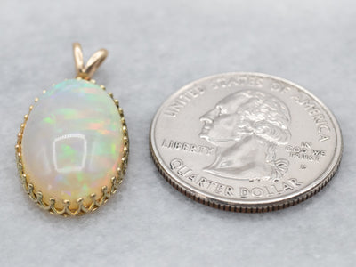 Opal Pendant in Yellow Gold