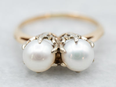 Stunning Double Pearl Statement Ring