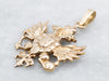 Gold Double Headed Eagle Russian Coat of Arms Pendant