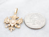 Gold Double Headed Eagle Russian Coat of Arms Pendant