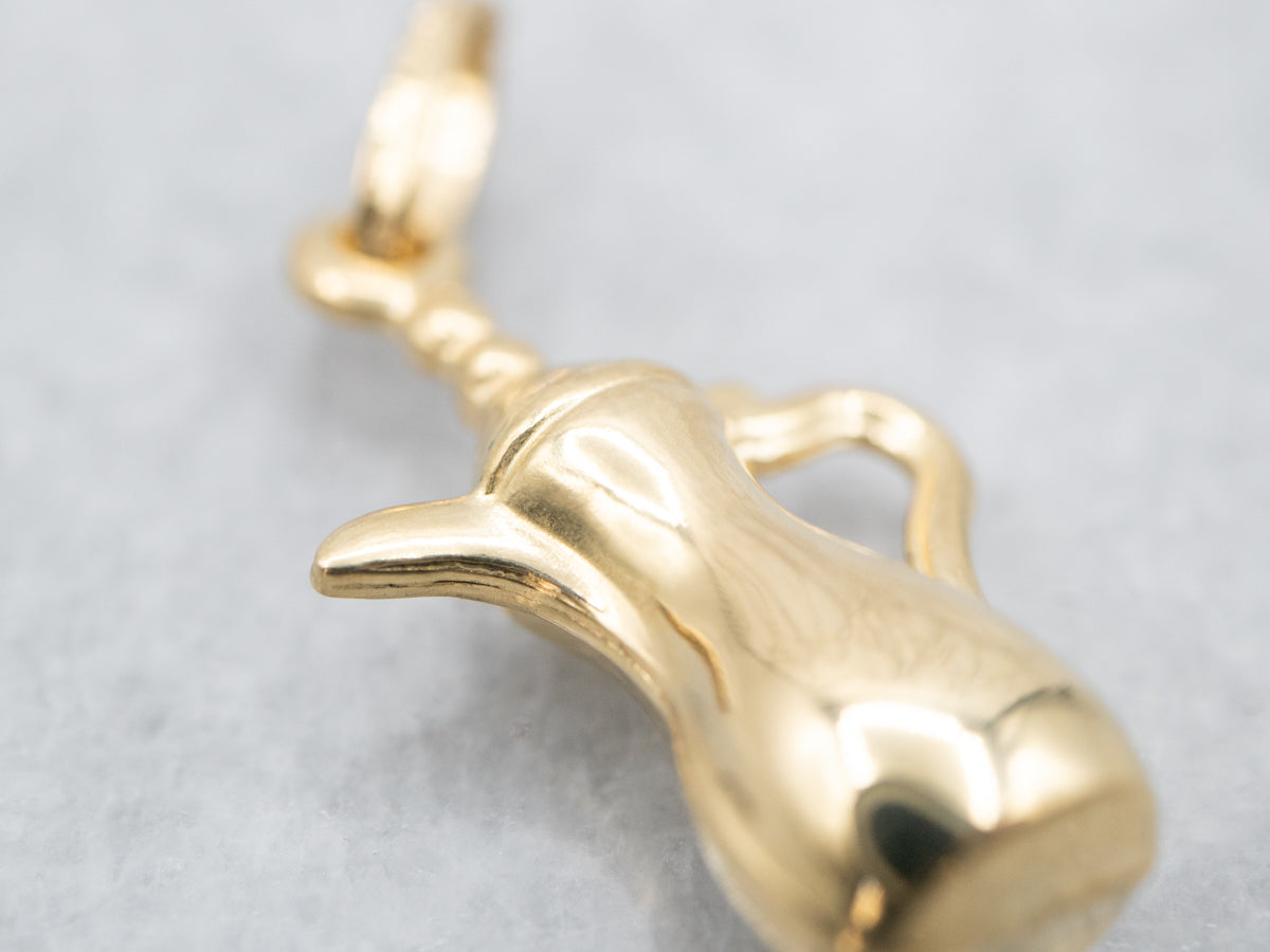 Vintage 18-Karat Gold Water Pitcher Charm