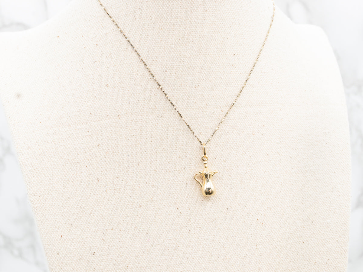 Vintage 18-Karat Gold Water Pitcher Charm