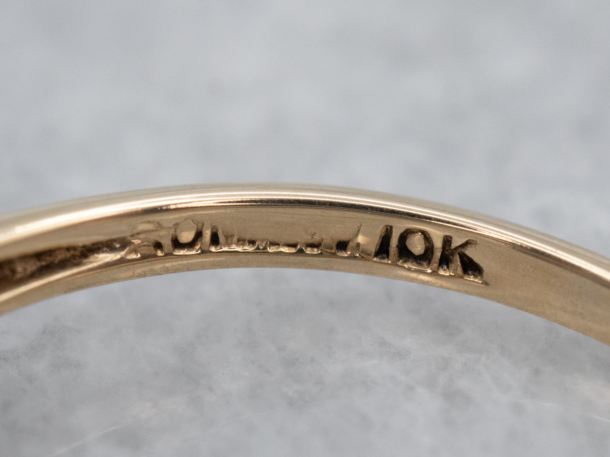 Victorian East-West Set Sapphire Solitaire Ring