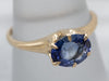 Victorian East-West Set Sapphire Solitaire Ring