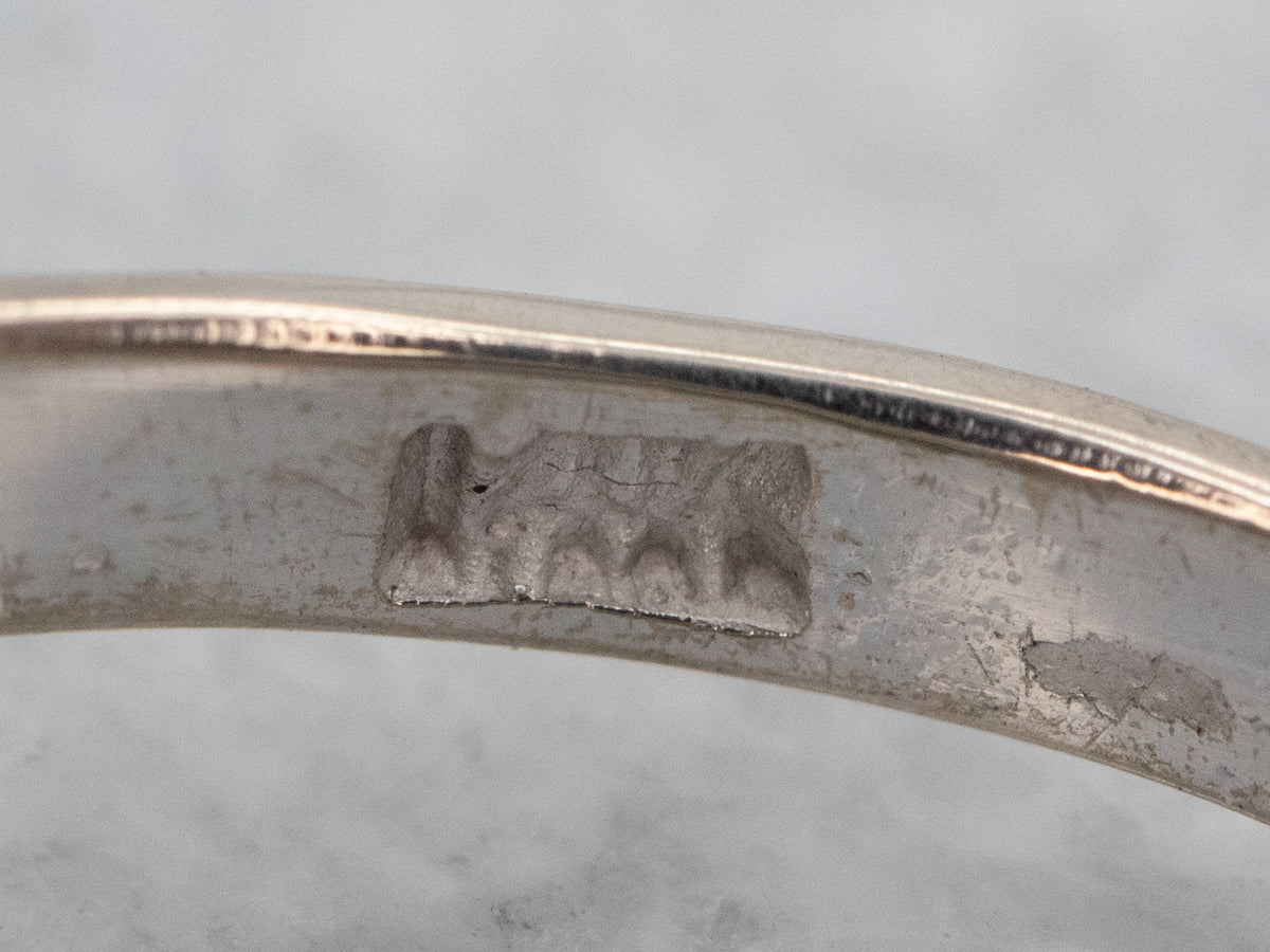 Ornate Blue Zircon Solitaire Ring