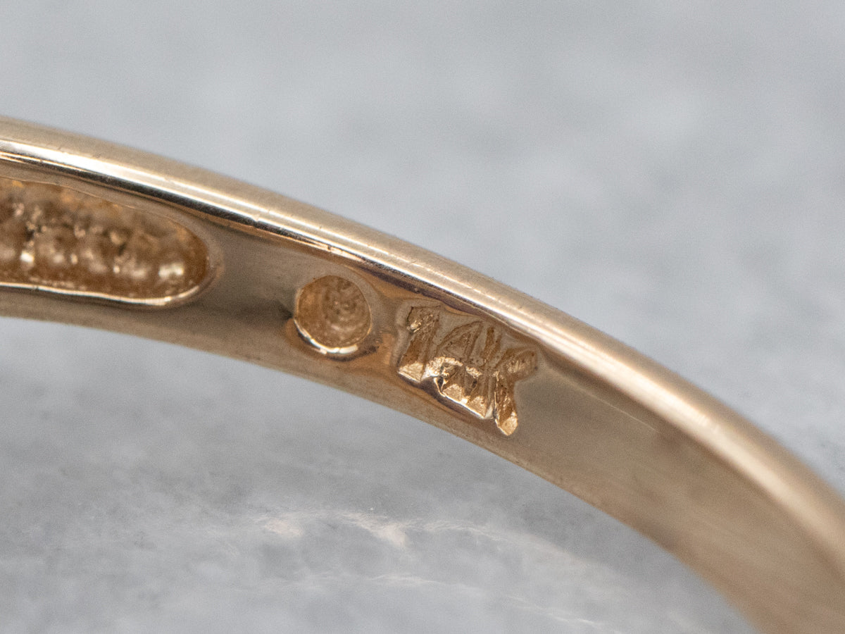 Teardrop Amethyst and Champagne Diamond Ring