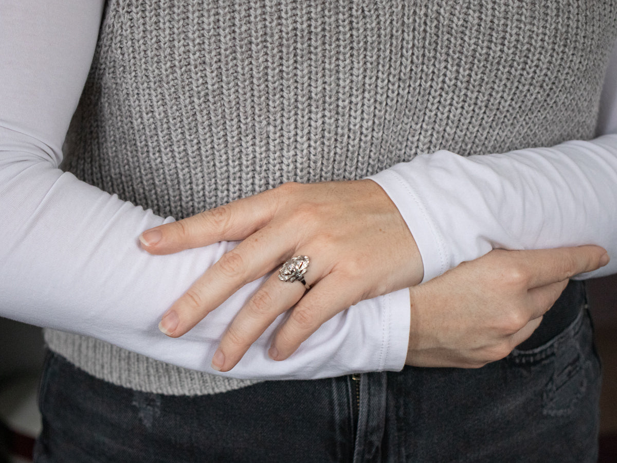 Early Retro Era Diamond Dinner Ring