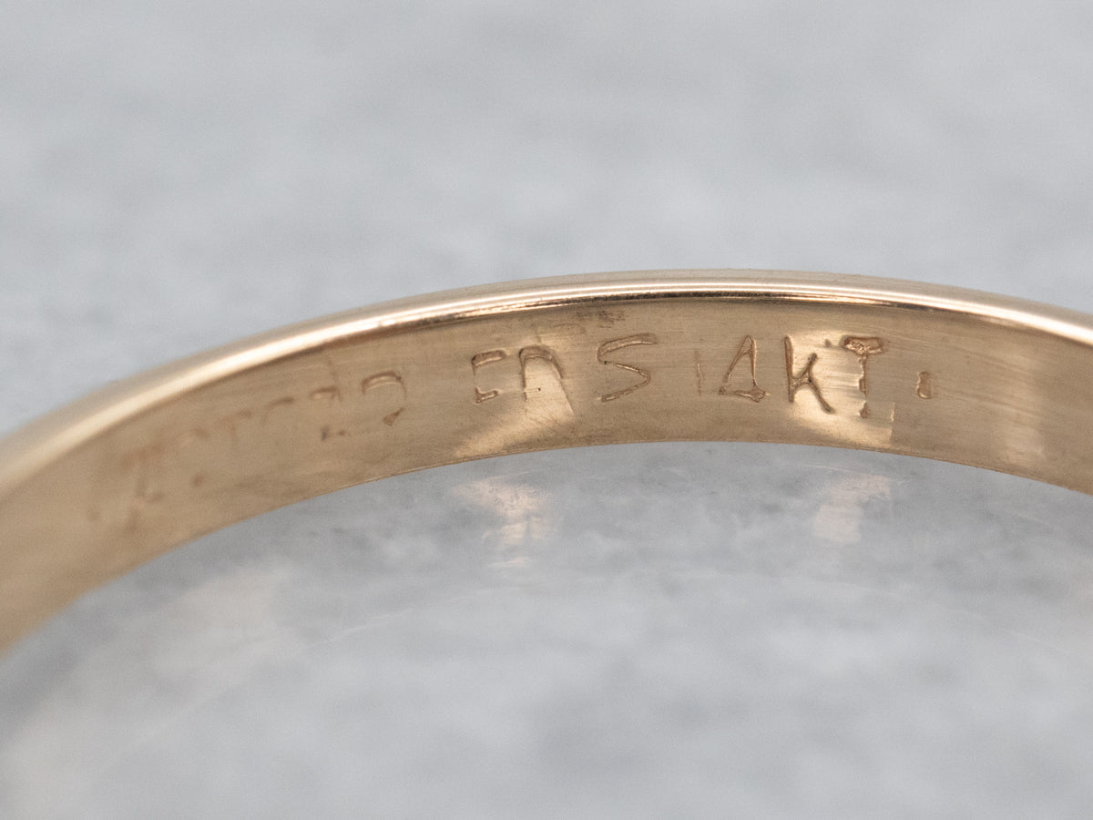 Two Tone Gold Diamond Solitaire Ring