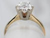Two Tone Gold Diamond Solitaire Ring