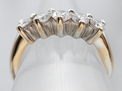 Curved Diamond White Gold Guard Band