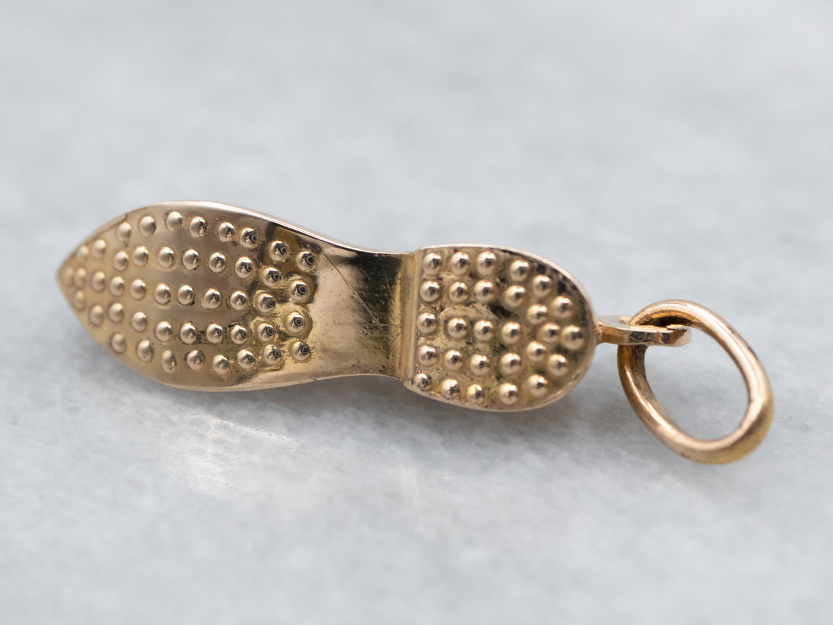 Diamond Tipped Whimsical Slipper Pendant