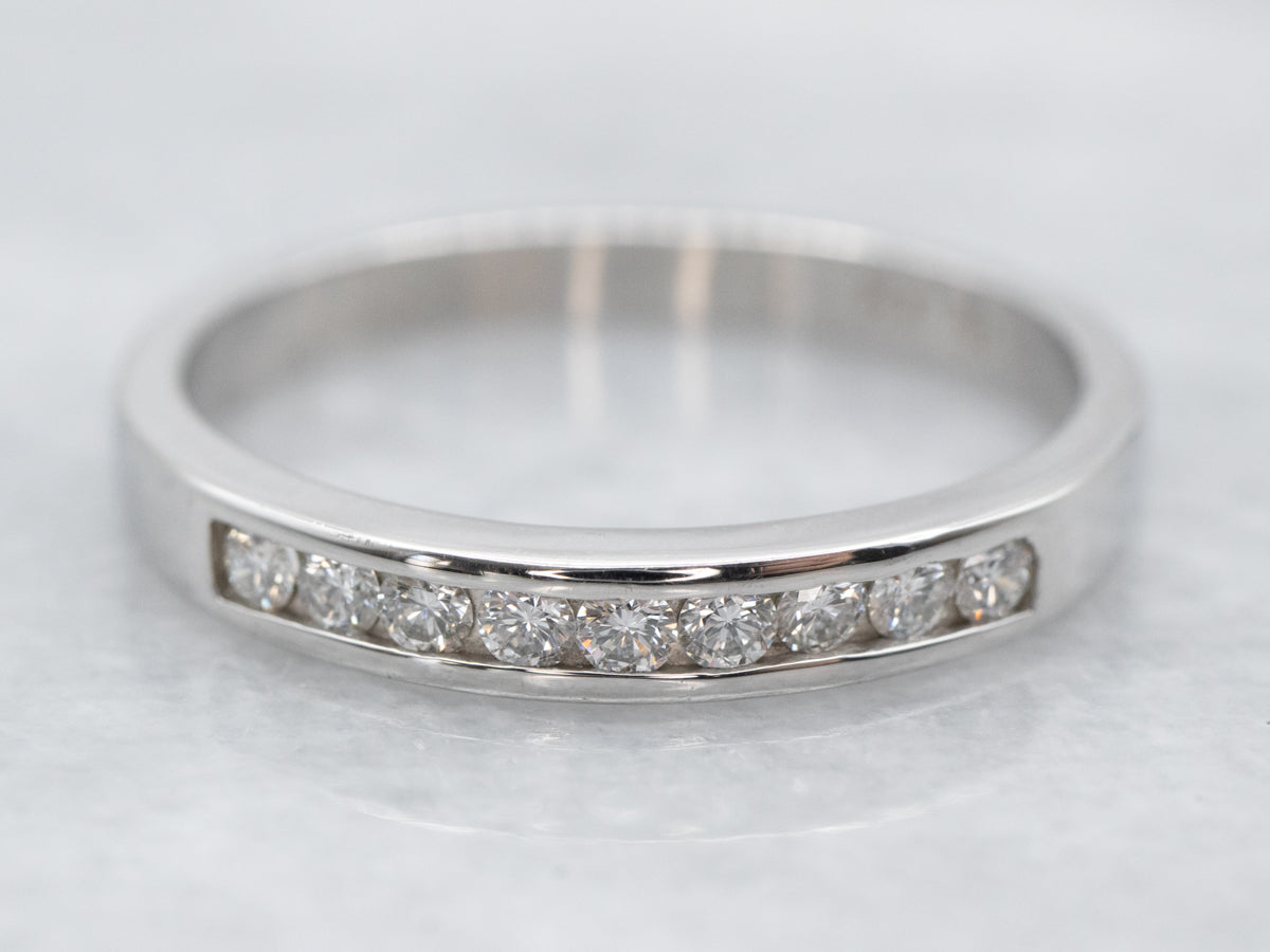 Platinum Channel Set Diamond Band