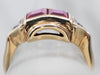 Original Vintage Synthetic Ruby and Synthetic Diamond Ring