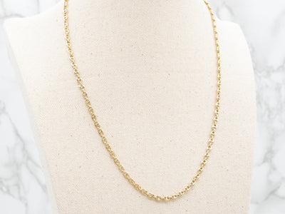 Long Two Tone Gold Mariner Chain