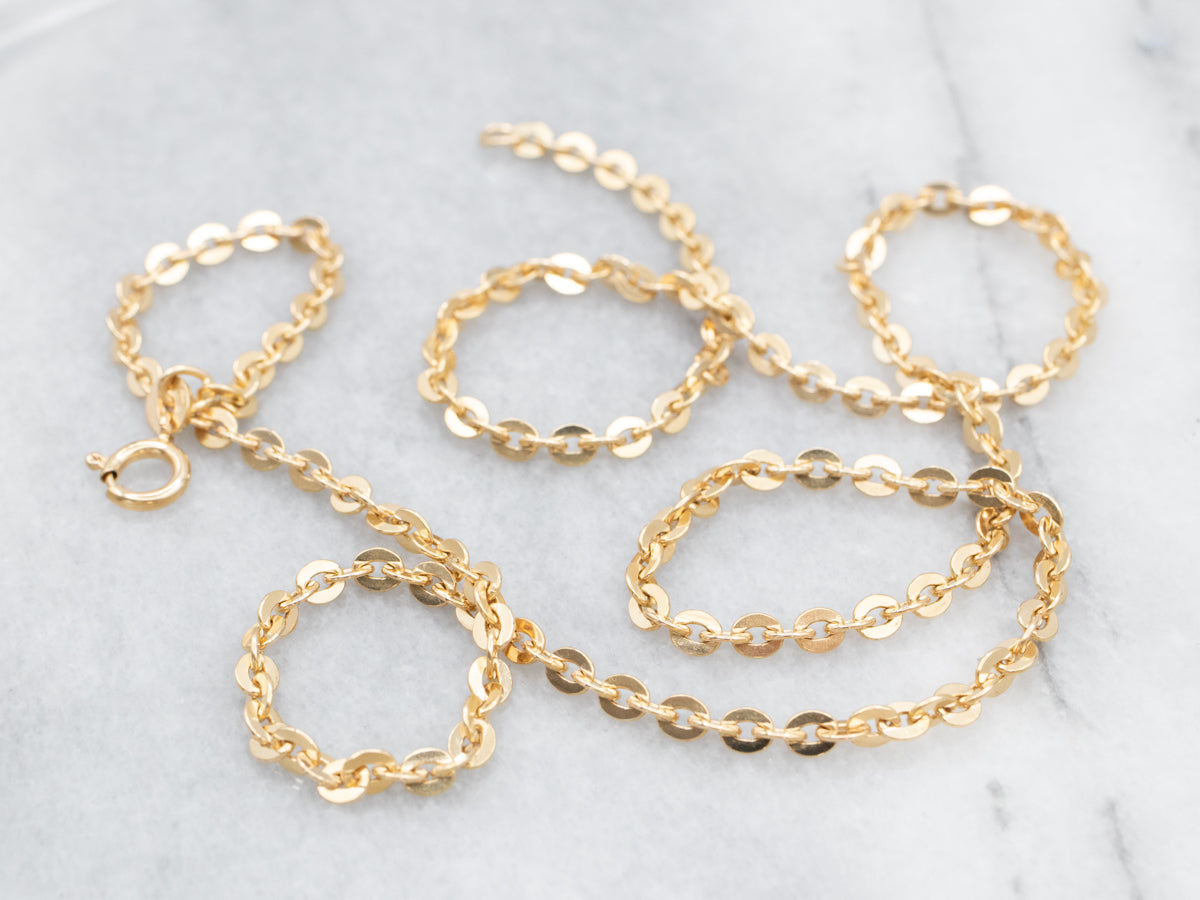 Heavy 18K Gold Cable Chain