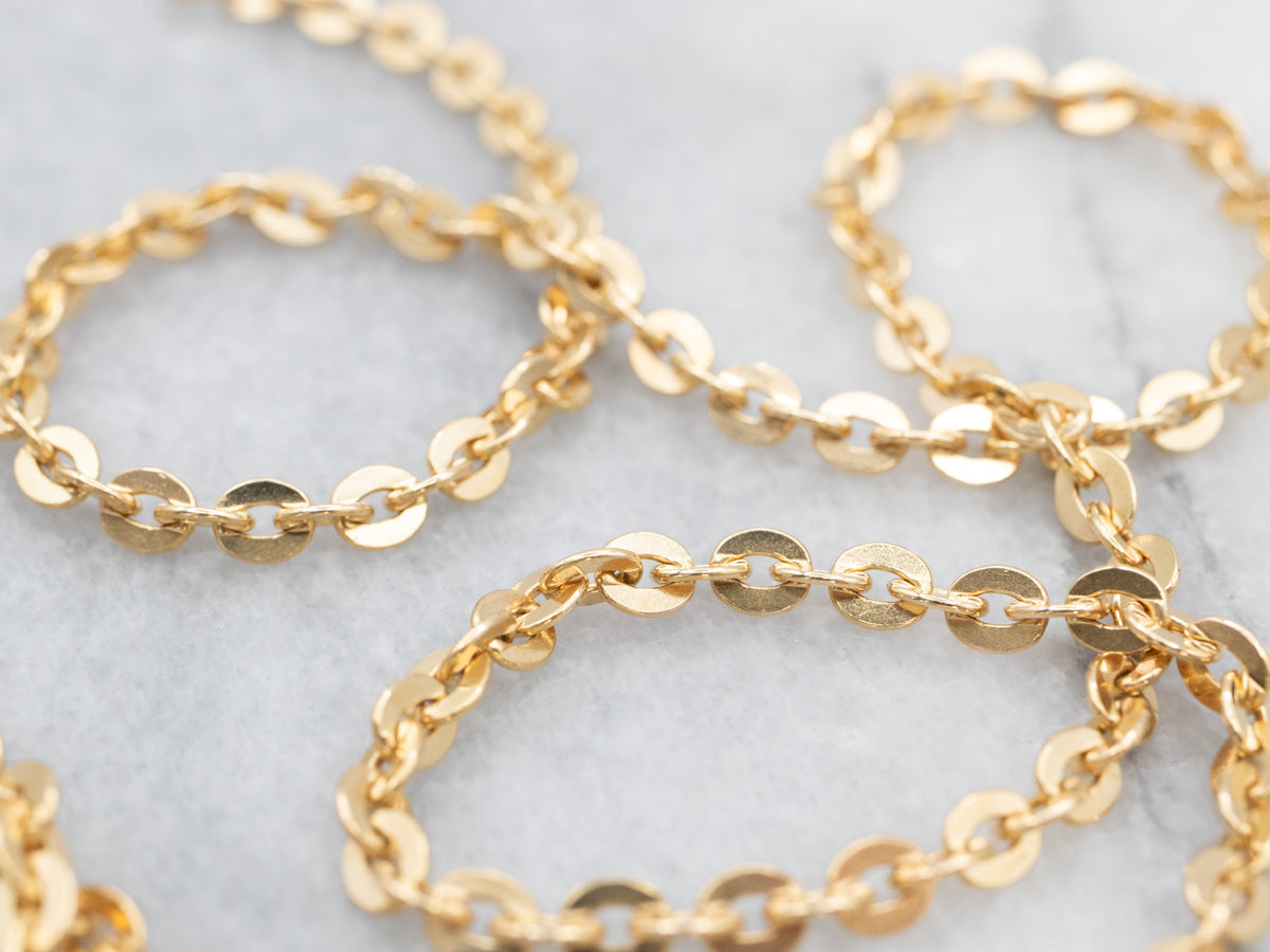 Heavy 18K Gold Cable Chain