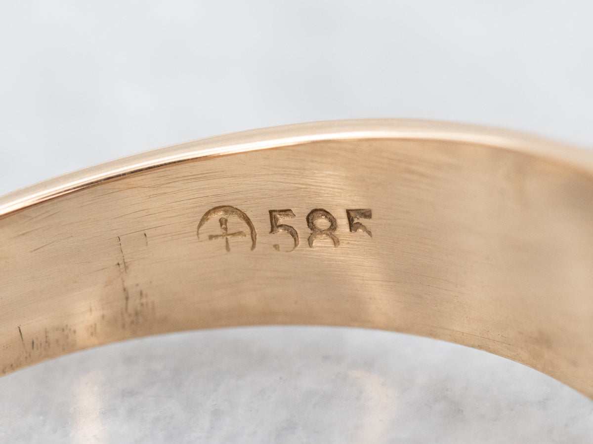 Anillo solitario de diamantes de talla europea atrevido