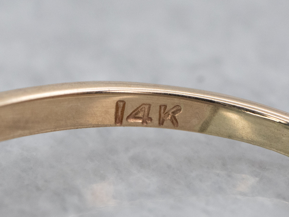 Anillo de compromiso con diamantes de estilo retro