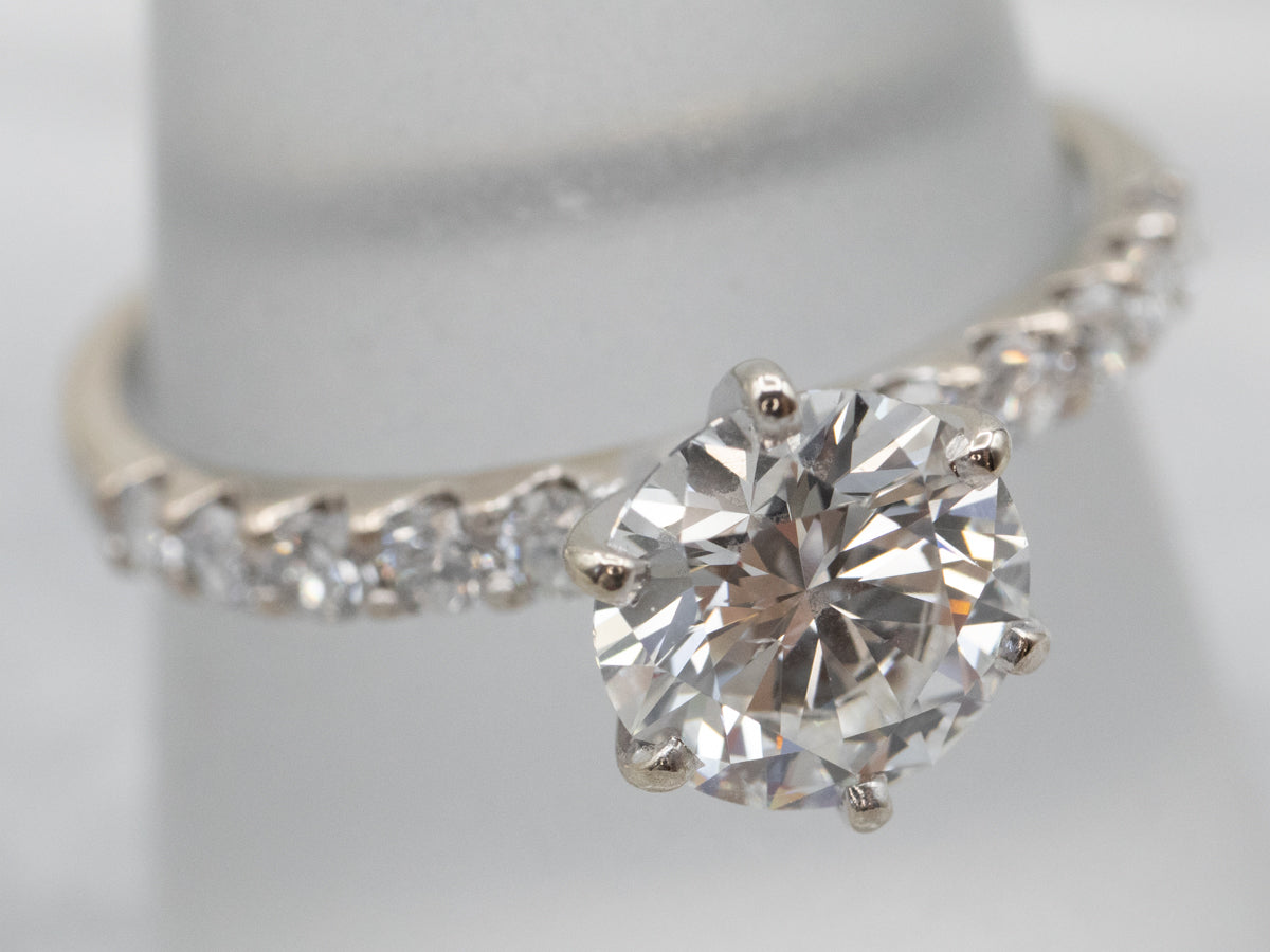 Modern GIA Certified Diamond Engagement Ring