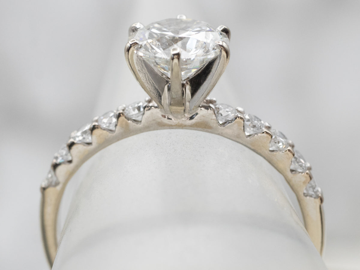 Modern GIA Certified Diamond Engagement Ring