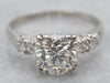 Platinum Round Brilliant Cut Diamond Engagement Ring