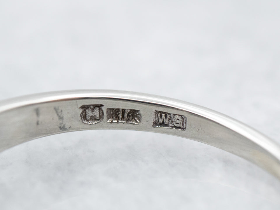 Scrolling Peacock Pearl Solitaire Ring