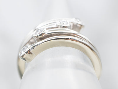 Modernist Diamond Stacking Ring