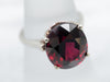 Oval Pyrope Garnet Solitaire Ring