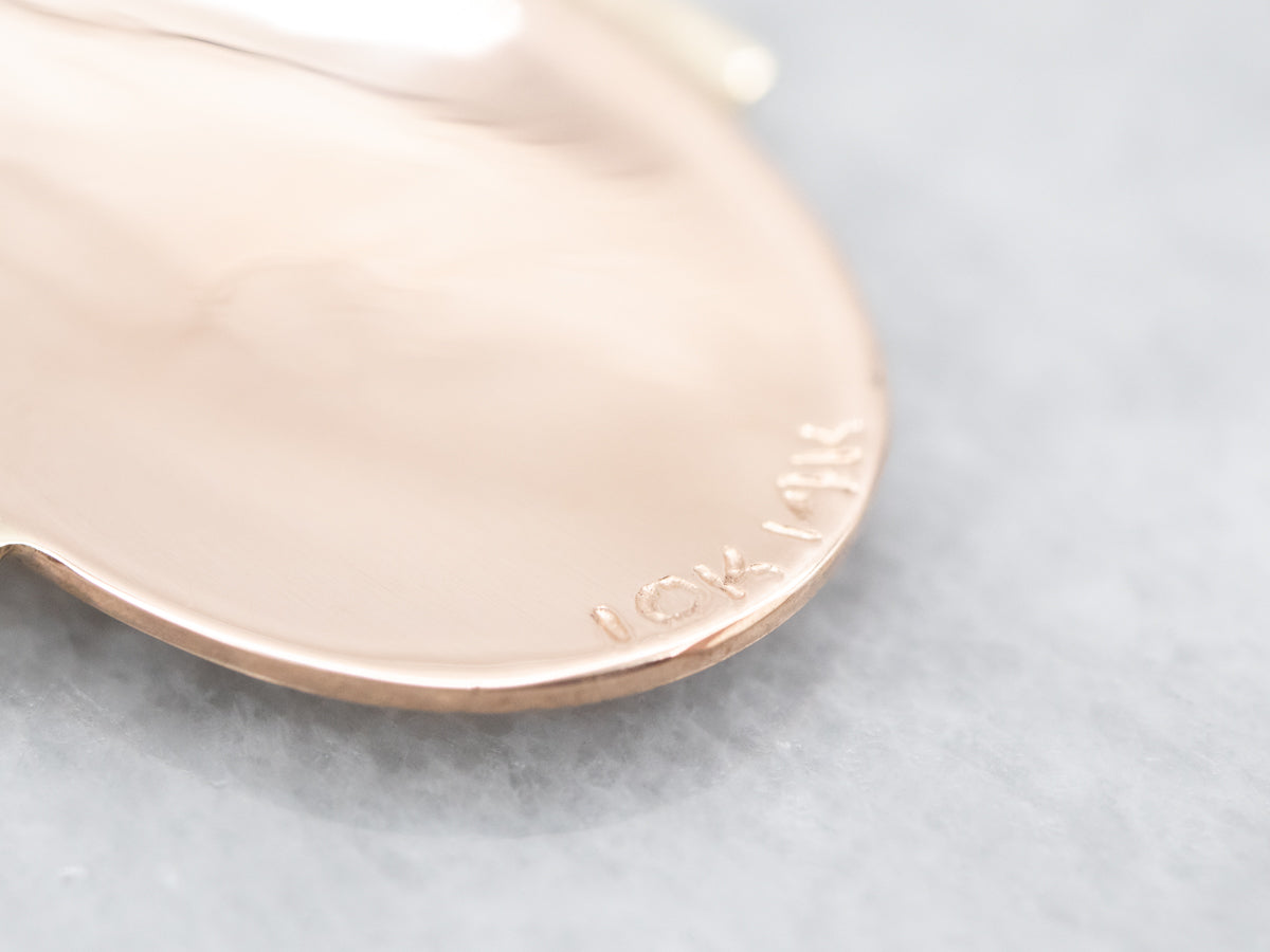 Gold Nugget Monogrammed Letter "P" Pendant