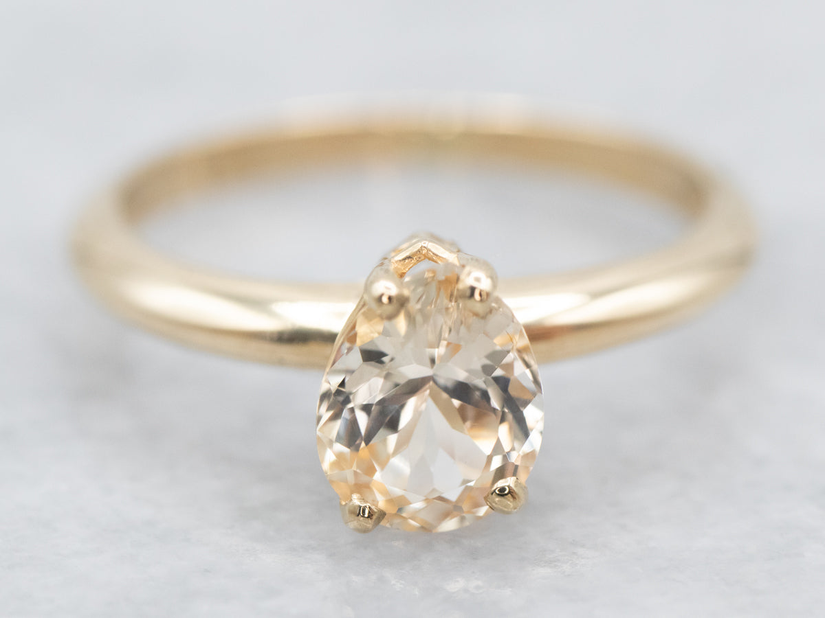 Champagne Sapphire Engagement Ring