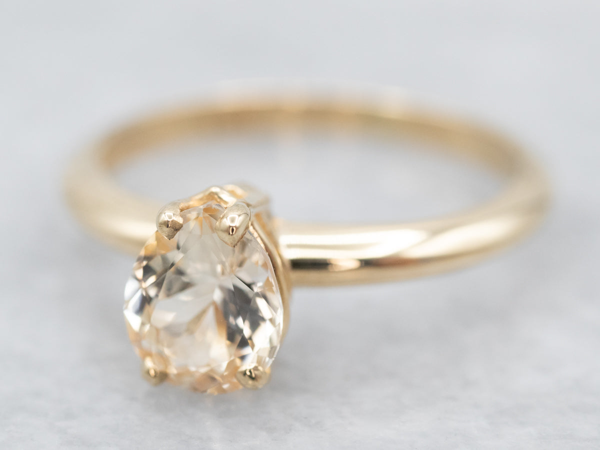 Champagne Sapphire Engagement Ring