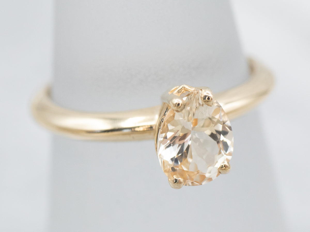 Champagne Sapphire Engagement Ring