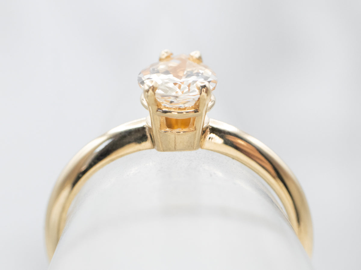 Champagne Sapphire Engagement Ring