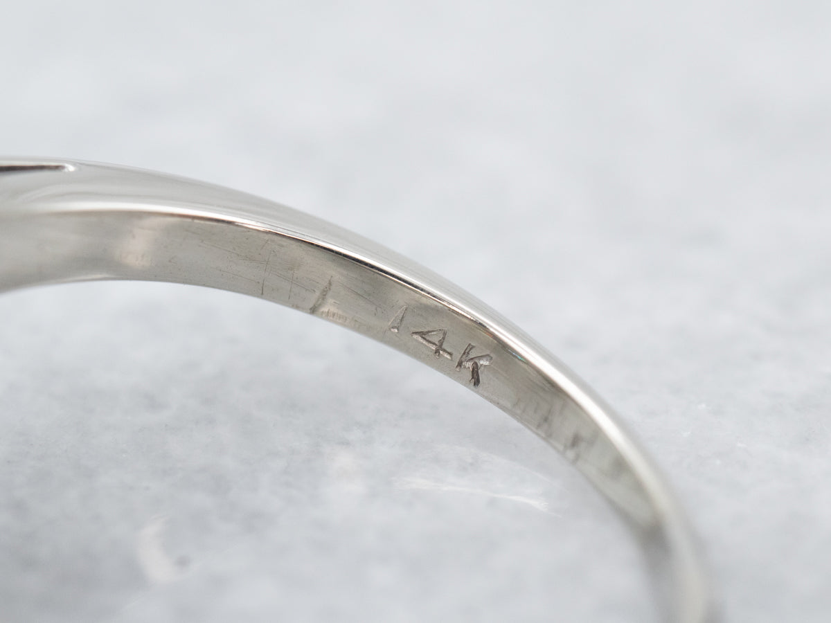 Anillo de cóctel de diamantes de la era retro