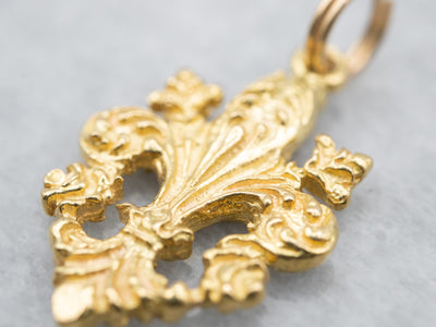 Ornate Gold Florentine Pendant