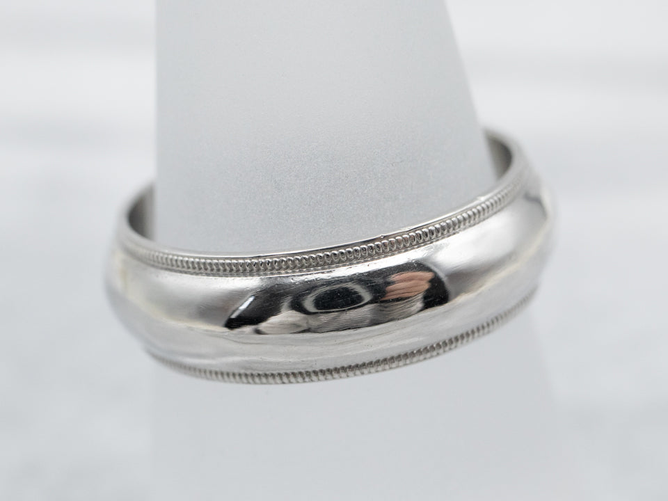 Banda de borde milgrain de platino