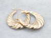 Twisted Gold Hoop Earrings