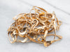 Modernist Hammered Gold Link Chain