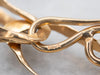 Modernist Hammered Gold Link Chain